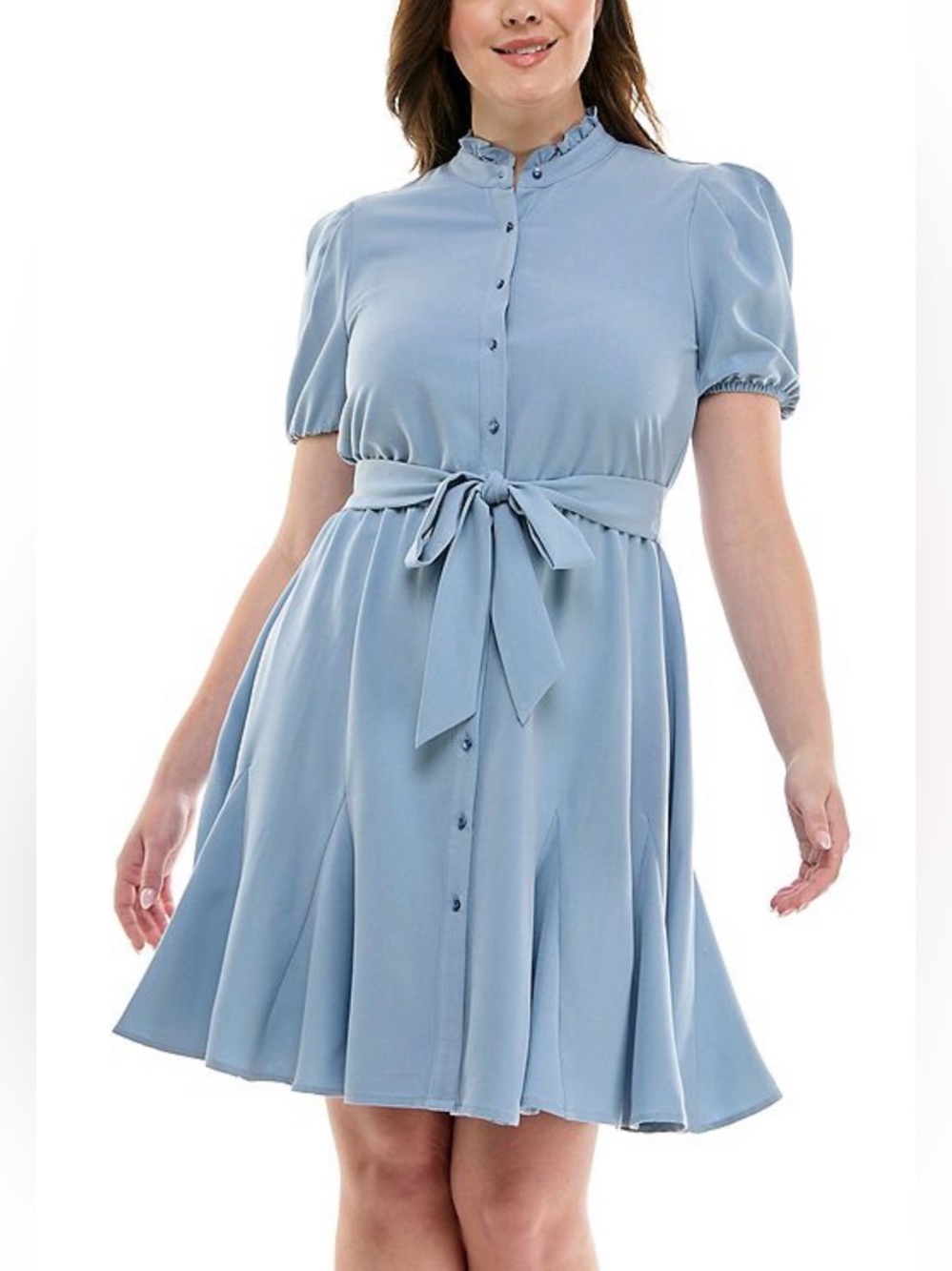 ✨ NWT Nanette Nanette Lepore Light Topaz Puff Sleeve Dress Size 10 ✨